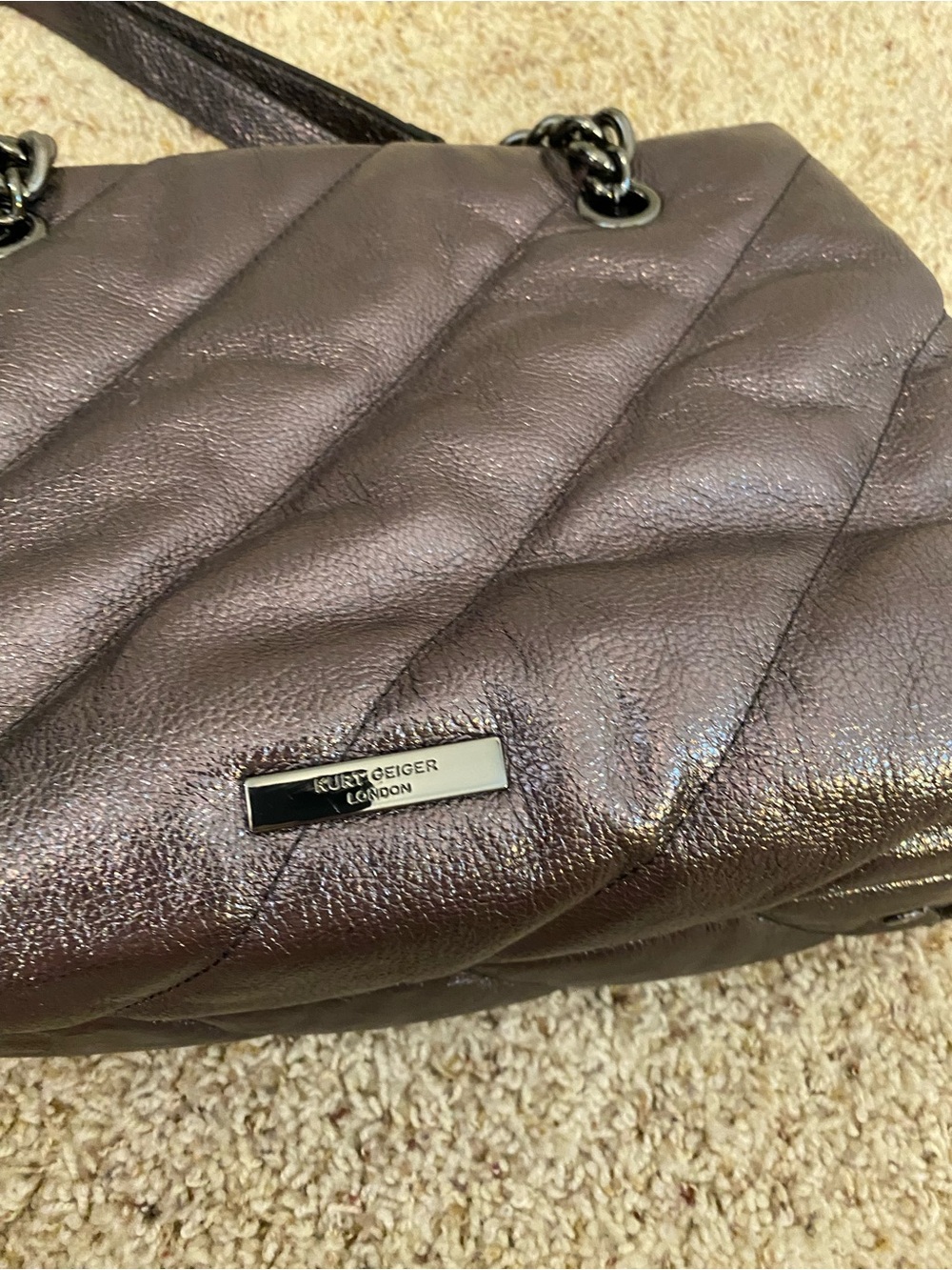 Kurt Geiger Leather Soho dark metallic bag - Picture 14 of 16